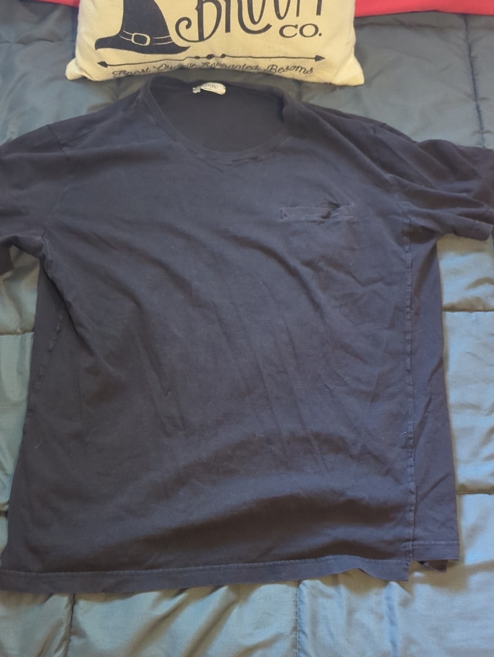 Authentic Black Valentino Pocket Tee Shirt Size M - Made In Italy